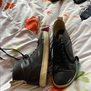 Birkenstock Boots Black and White Leather size 39M width